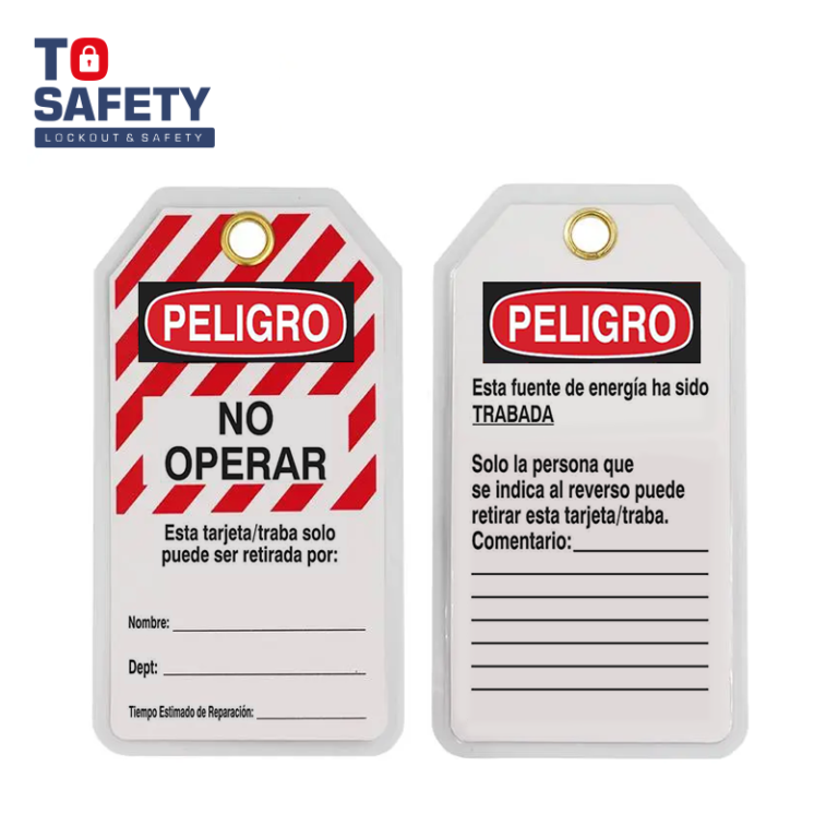 TARJETA/ETIQUETA DE BLOQUEO NO OPERAR EN PVC - (TS-LT22) - TO-SAFETY